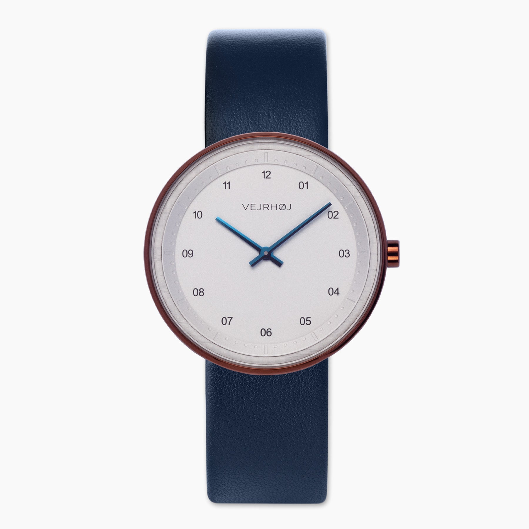 ARCTIC mesh Men's watch, white dial with bronze-colored case and blue strap