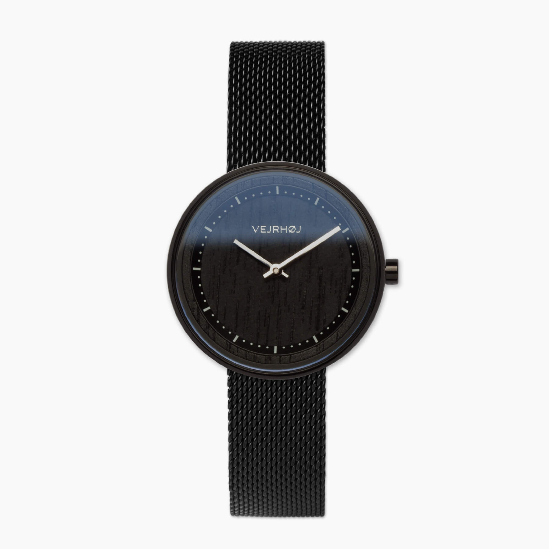 Black watch for women with a black mesh band