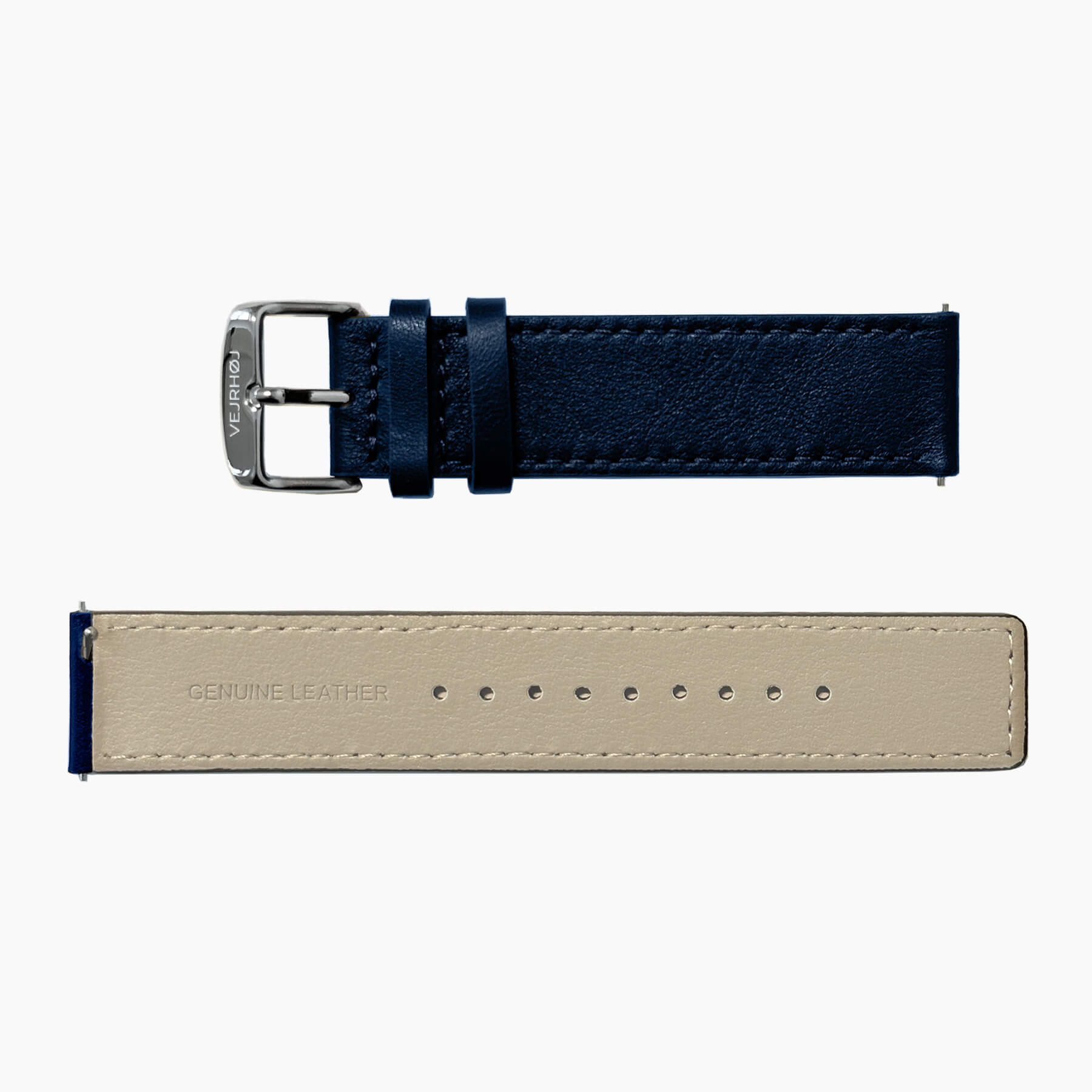 Blue strap with silver buckle