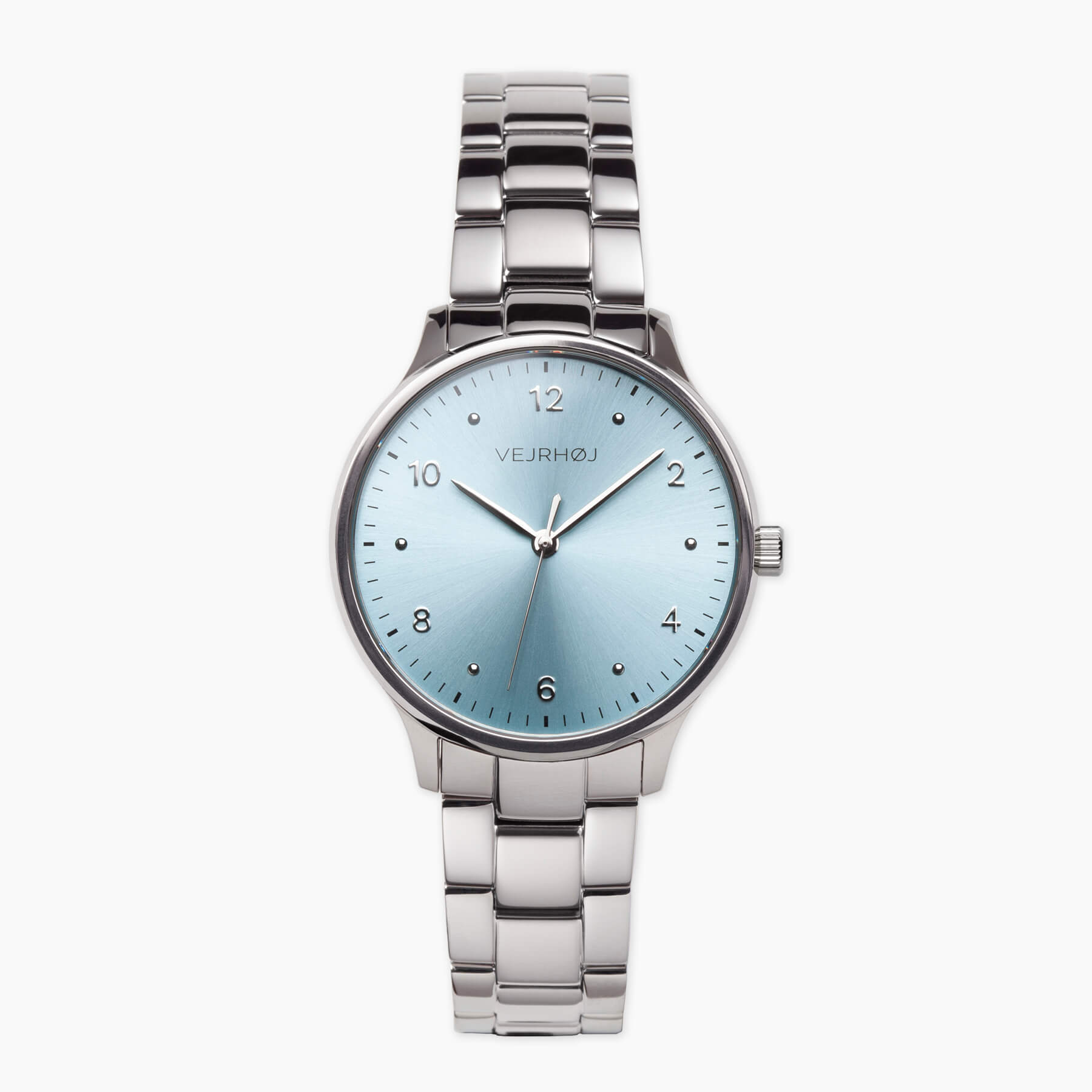 VEJRHØJ Petite Royal Blue, Scandinavian design watch with sunray-finished blue dial and stainless steel belt