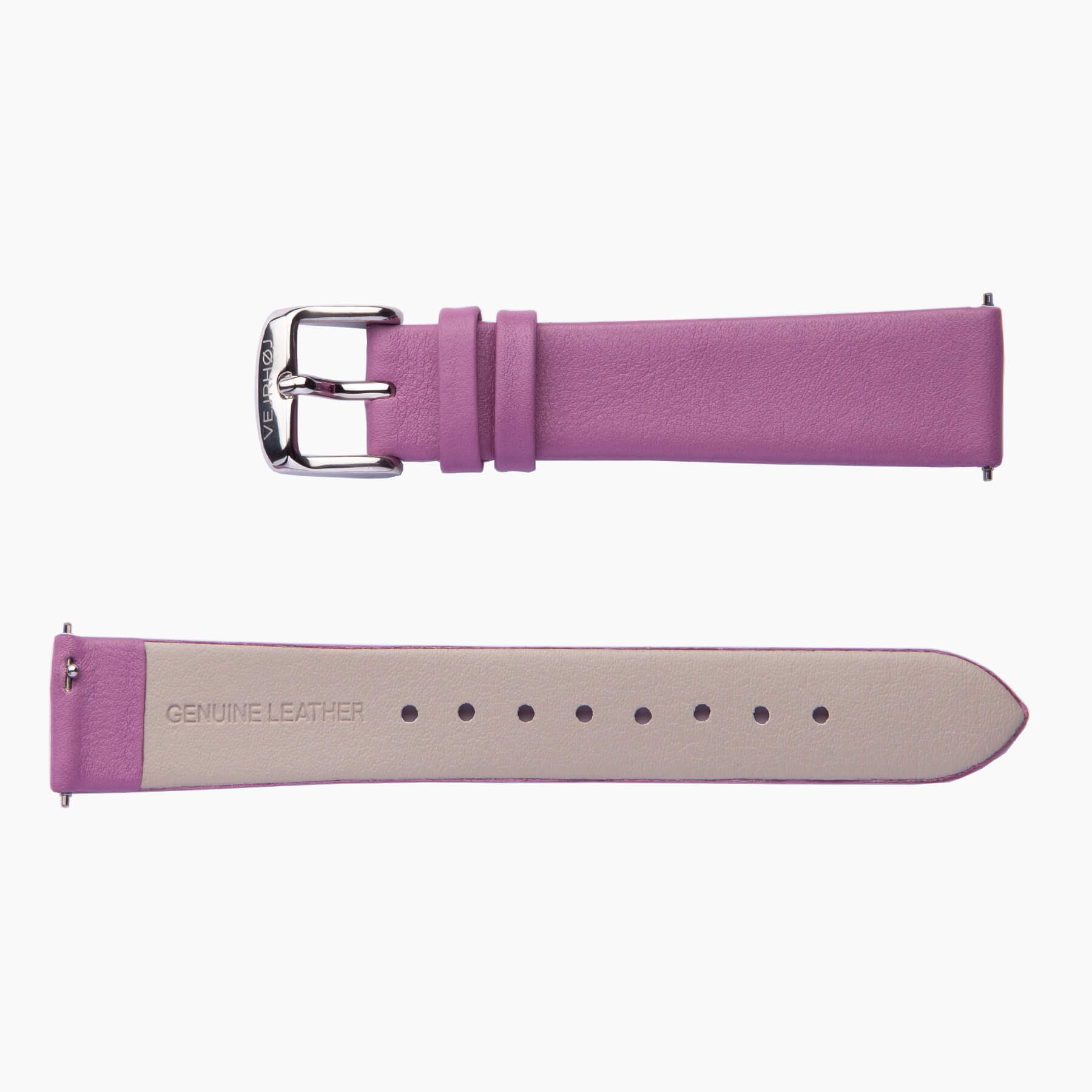 Pink strap with silver buckle