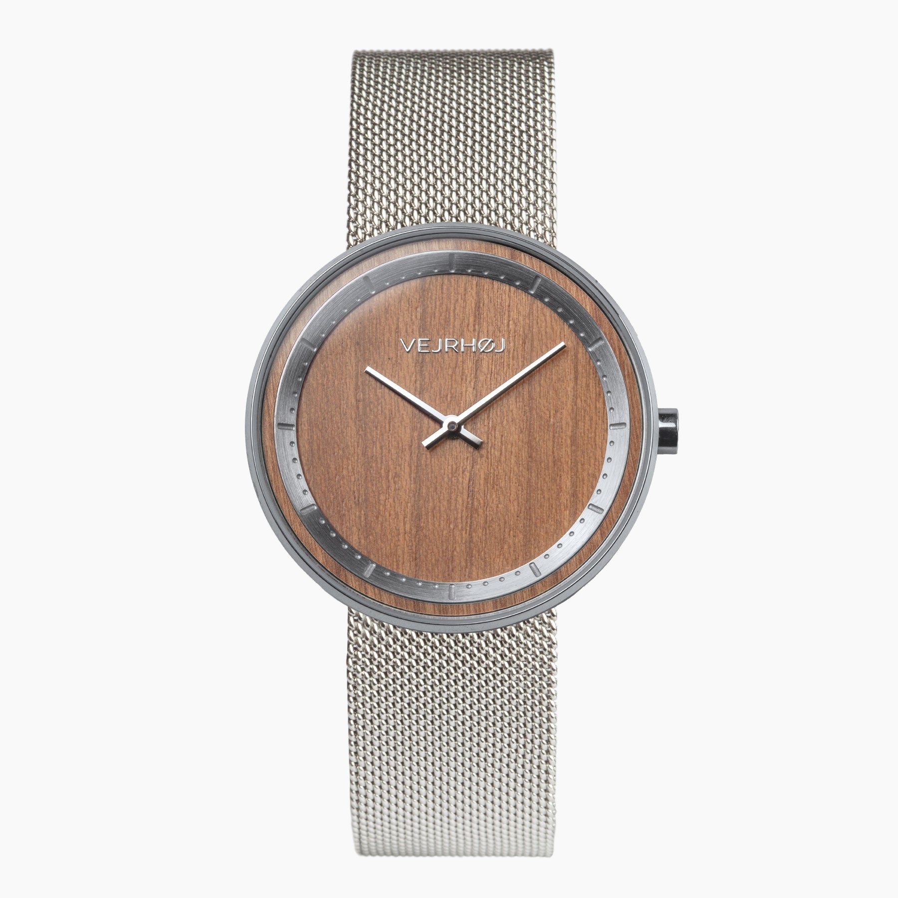 wood watch with a mesh band VEJRHØJ