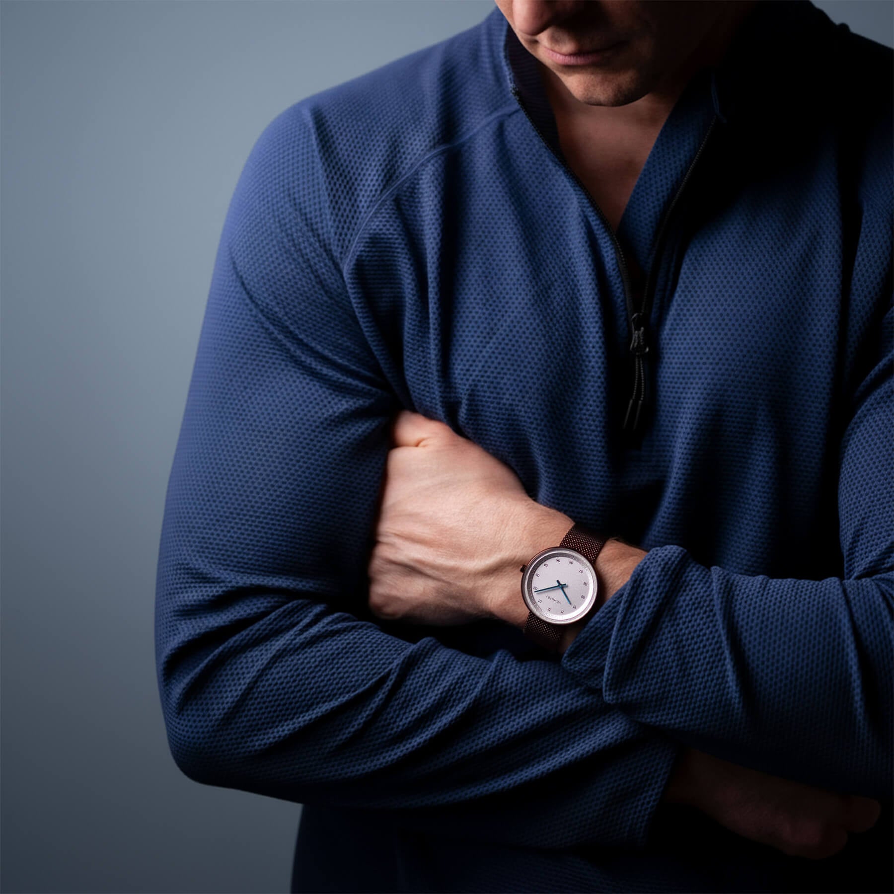 ARCTIC mesh men's watch, white dial and bronze-colored mesh band [ARCTIC mesh] men's watch, white dial with bronze-colored case and mesh band