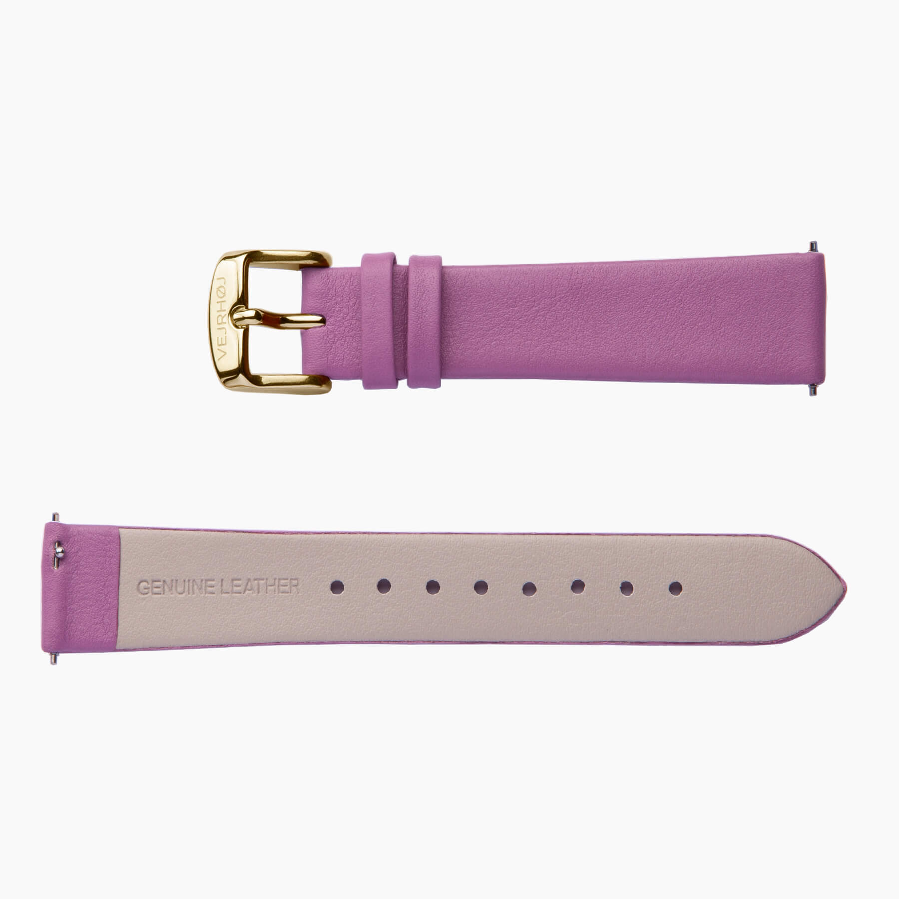Pink strap with gold buckle